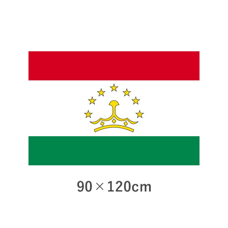 タジキスタン 転写外国旗(90×120cm)　TNA-097-2