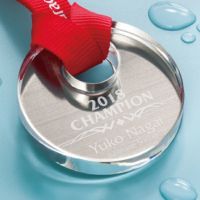  クリスタルメダル　WIN-ZNA-9044（直径60mm） 銀