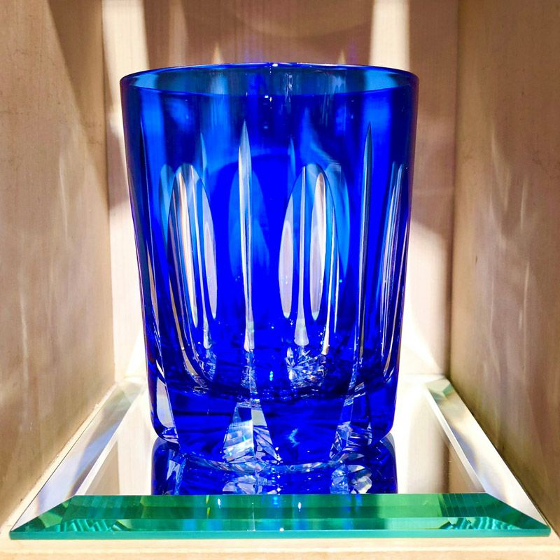  天満切子ロックグラス「三角」【KIRIKO-7】