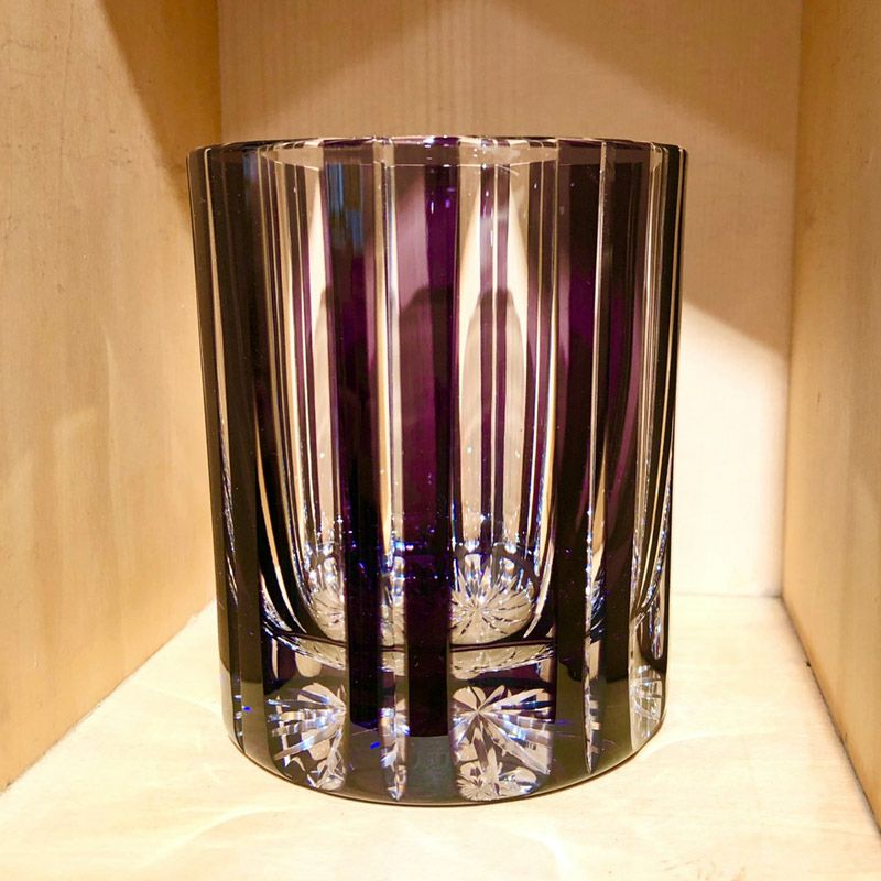 天満切子ロックグラス「角縞」本クリスタル 【KIRIKO-10】