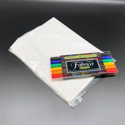 ペン＋寄せ書き用無地旗(特小)セット (旗サイズH35cm×W45cm