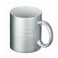  陶器マグカップ(320ml) シルバー