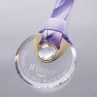 クリスタルSHM透明メダル (直径70mm) 【WEA-SHM-4】金