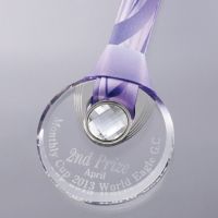 クリスタルSHM透明メダル (直径70mm) 【WEA-SHM-4】銀