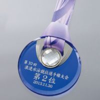 クリスタルSHMブルーメダル (直径70mm) 【WEA-SHM-5】銀