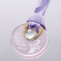  クリスタルSHMピンクメダル (直径70mm) 【WEA-SHM-6】金
