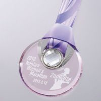  クリスタルSHMピンクメダル (直径70mm) 【WEA-SHM-6】銀