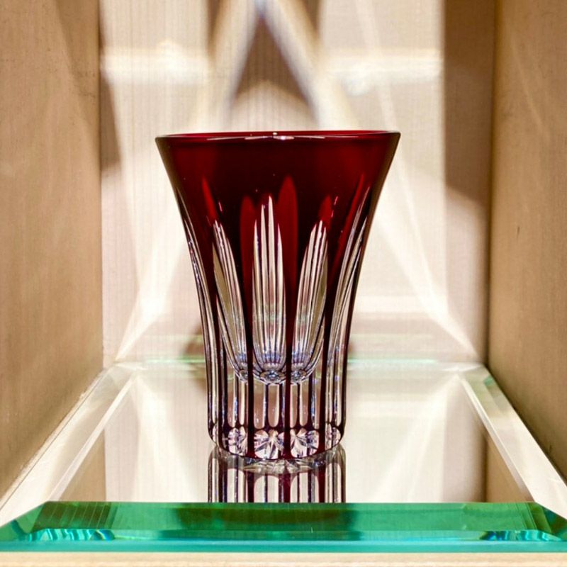 天満切子ぐい呑・杵型「12縞」 【KIRIKO-15】